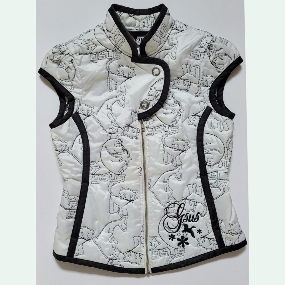 Gsus Cats, Pandas and Dolphins Embroidered Vest